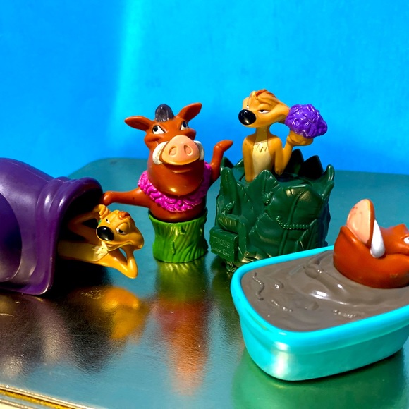 DISNEY’S THE LION KING VTG 1996 COLLECTIBLE TIMON & PUMBAA KFC ACTION TOYS (4) - Picture 6 of 11